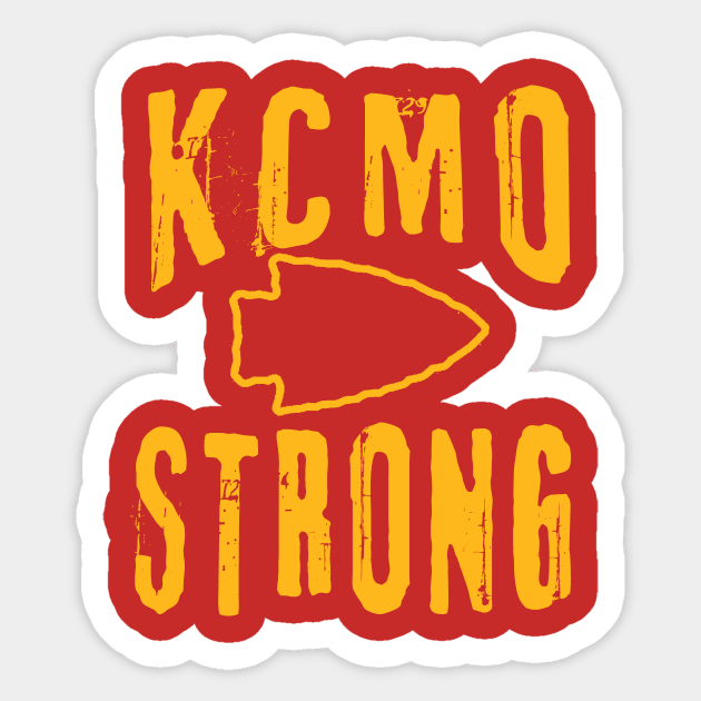 KCMO STRONG with Arrowhead Sticker by Scarebaby